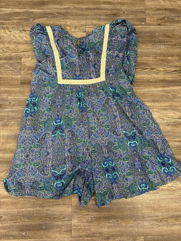 Romper By Anthropologie In Blue & Purple, Size: Xl Supply