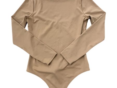 Bodysuit Long Sleeve By Express In Brown, Size: M For Cheap