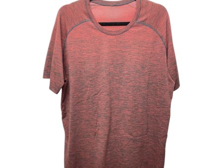 Athletic Top Short Sleeve By Lululemon In Black & Red, Size: Xl Online