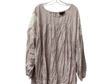 Top Ls By Lane Bryant In Purple & White, Size:4X Fashion