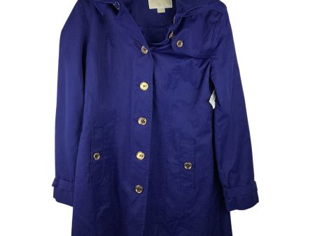 Coat Trench Coat By Michael By Michael Kors In Blue, Size: M Online