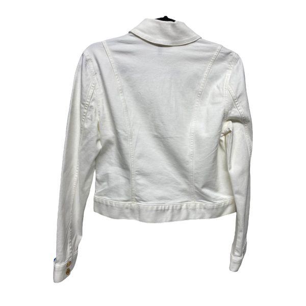 Jacket Denim By White House Black Market In White, Size: 6 Online Sale