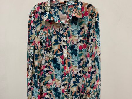 Blouse Long Sleeve By Clothes Mentor In Multi-colored, Size: Xl Discount