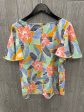 Blouse Short Sleeve By Ann Taylor In Multi-colored, Size: L on Sale