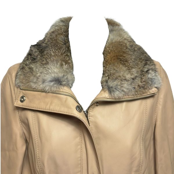 Fur Collar Jacket Leather By Siena Studio In Tan, Size: S Hot on Sale