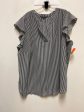 Top Short Sleeve By Adrianna Papell In Black & White, Size: 3x on Sale