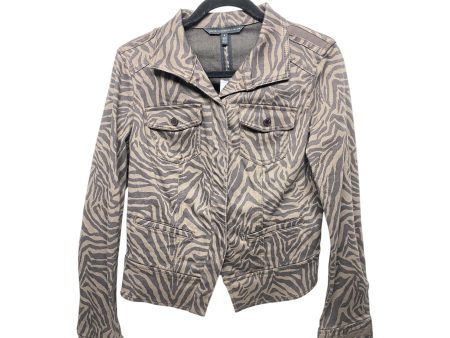 Jacket Denim By White House Black Market In Animal Print, Size: 6 Online Hot Sale