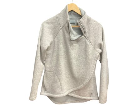 Athletic Top Long Sleeve Collar By Athleta In Grey, Size: S For Cheap