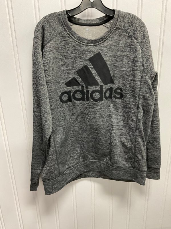 Athletic Sweatshirt Crewneck By Adidas In Grey, Size: Xl Discount