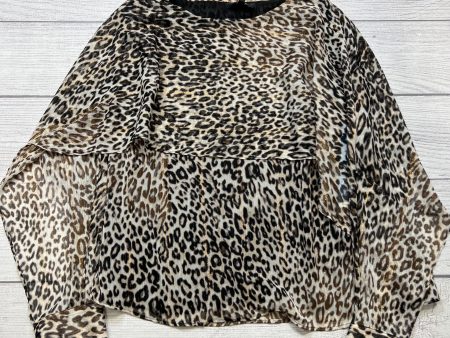 New! Top Long Sleeve By Dkny In Animal Print, Size: Xl Online Hot Sale