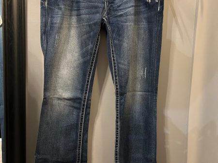 Jeans Boot Cut By Miss Me In Blue Denim, Size: 14 on Sale