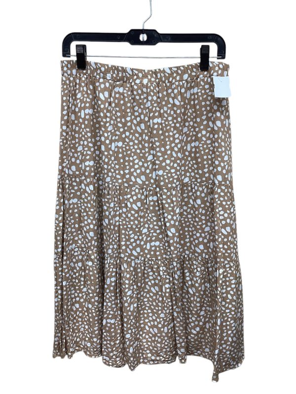 Skirt Maxi By Clothes Mentor In Brown & White, Size: L Supply