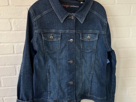 Jacket Denim By Wrangler In Blue Denim, Size: Xl Online Hot Sale