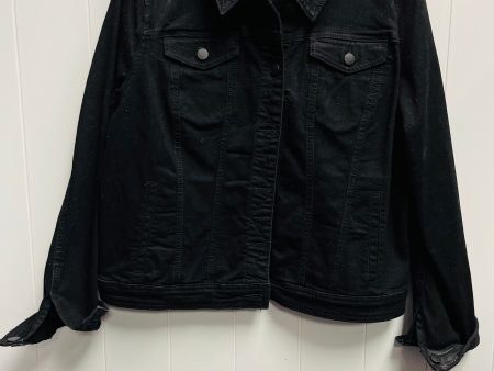 Jacket Denim By Dressbarn In Black Denim, Size: L For Sale