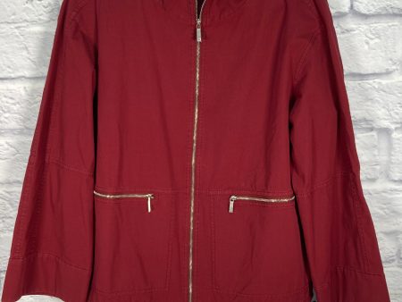 Jacket Shirt By Lafayette 148 In Red, Size: M Discount