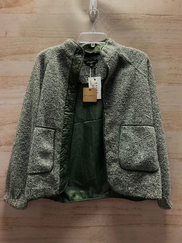 Jacket Faux Fur & Sherpa By Clothes Mentor In Green, Size: S Fashion