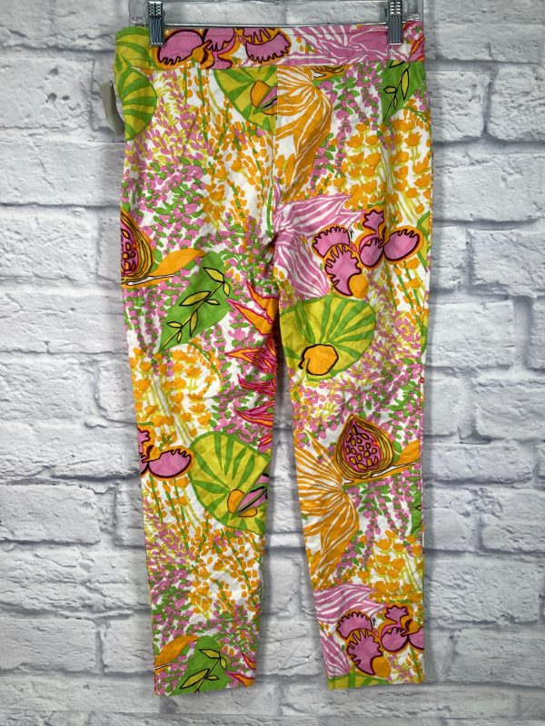 Green & Pink Pants Designer Trina Turk, Size 4 on Sale