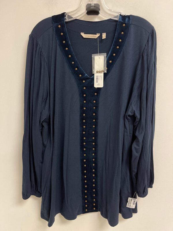 Tunic Long Sleeve By Soft Surroundings In Navy, Size: 1x Fashion