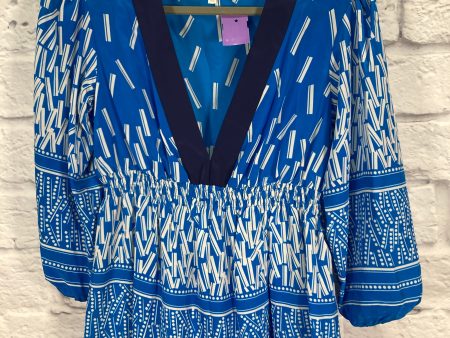 Blue & White Top Long Sleeve Designer Yumi Kim, Size M For Cheap