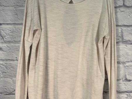 Athletic Top Long Sleeve Collar By Lululemon In Cream, Size: M Online