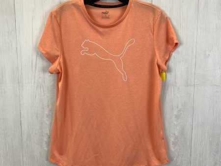 Athletic Top Short Sleeve By Puma In Orange, Size: M Discount