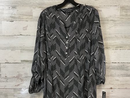 Blouse 3 4 Sleeve By Zac And Rachel In Black, Size: 1x Discount