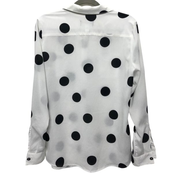 Blouse Designer By Karl Lagerfeld In Black & White, Size: M For Discount