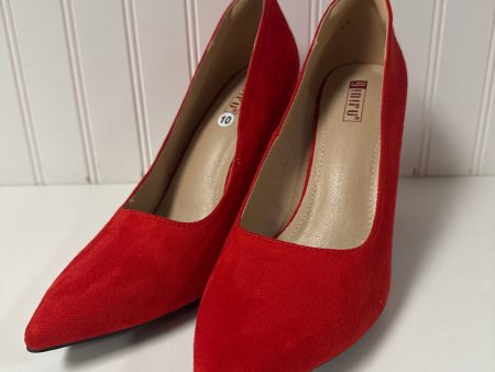 Shoes Heels Block By Clothes Mentor In Red, Size: 10 Sale