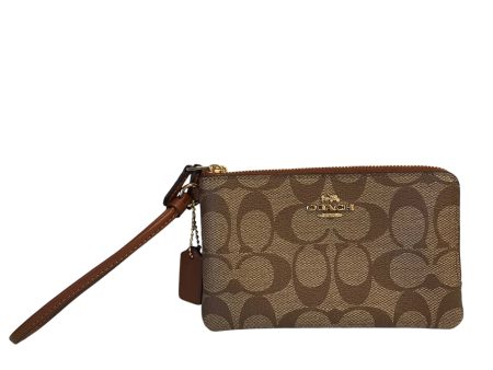 Wristlet Designer By Coach In Brown, Size:Small Cheap