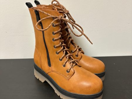 Boots Combat By Mia In Tan, Size: 7.5 Online Sale