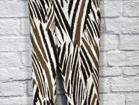 Brown & White Pants Cropped Chicos, Size 18 Online now