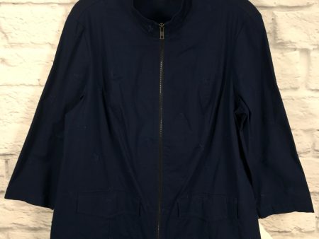 Jacket Shirt By Chicos In Blue, Size: L Discount